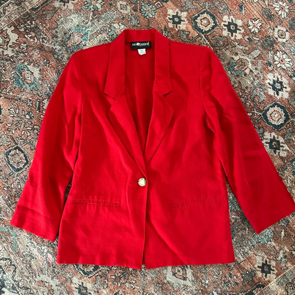 Sag Harbor Red Vintage Blazer